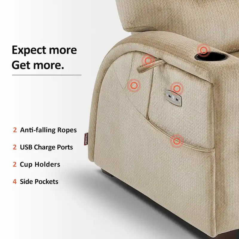 MCombo Power Zero Gravity relaxfotel állítható fejtámlával nappaliba, szövet, ZG334