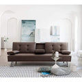 Furniwell modern műbőr futon pohártartókkal és párnákkal, 65