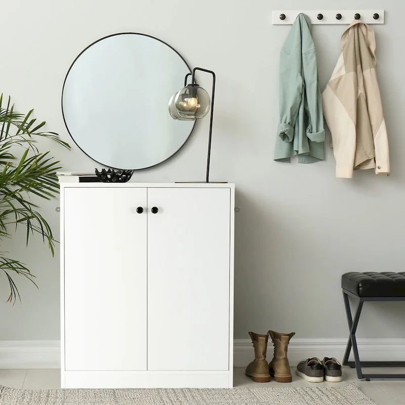 Credenza armadio contenitore Costway a 2 ante con 3 ripiani - Vedi dettagli