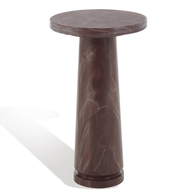 SAFAVIEH Couture Jose runder Marmortisch als Akzenttisch – 10Wx10Dx18H