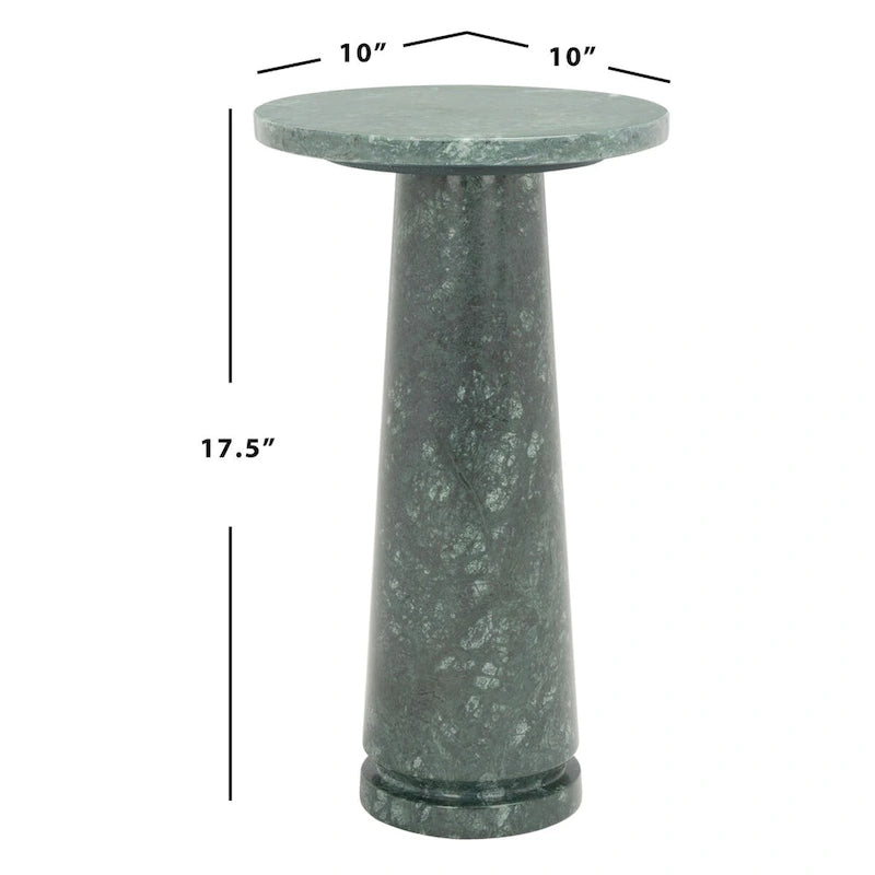 SAFAVIEH Couture Jose runder Marmortisch als Akzenttisch – 10Wx10Dx18H