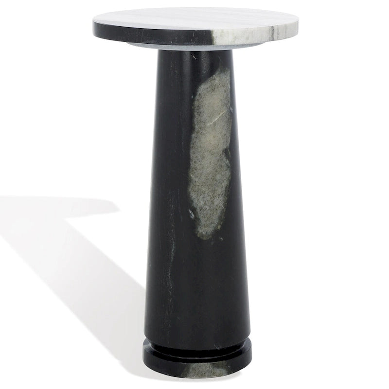 SAFAVIEH Couture Jose runder Marmortisch als Akzenttisch – 10Wx10Dx18H