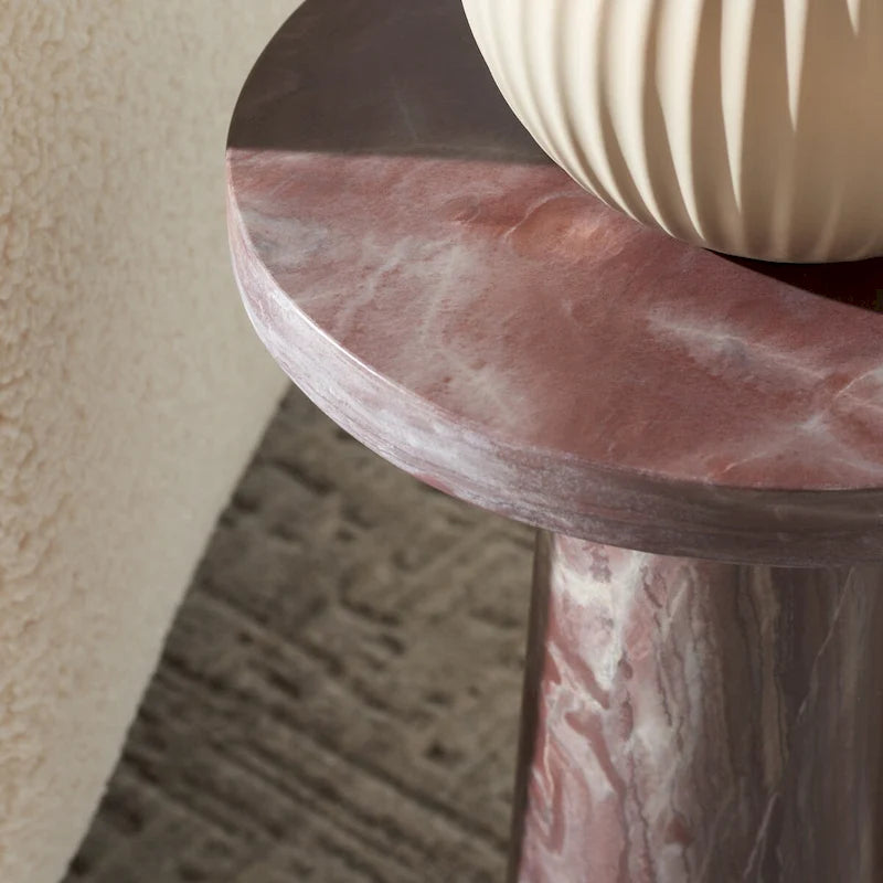 SAFAVIEH Couture Jose runder Marmortisch als Akzenttisch – 10Wx10Dx18H
