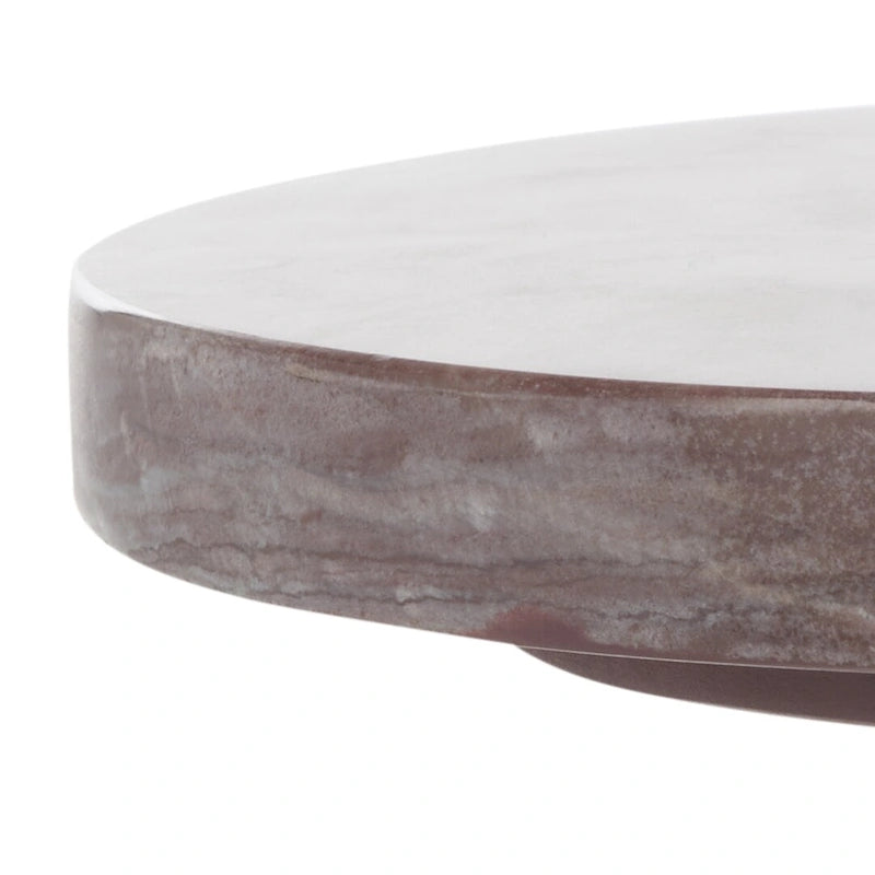 SAFAVIEH Couture Jose runder Marmortisch als Akzenttisch – 10Wx10Dx18H