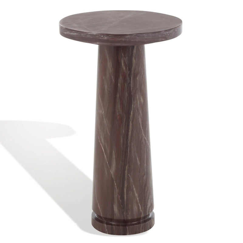 SAFAVIEH Couture Jose runder Marmortisch als Akzenttisch – 10Wx10Dx18H