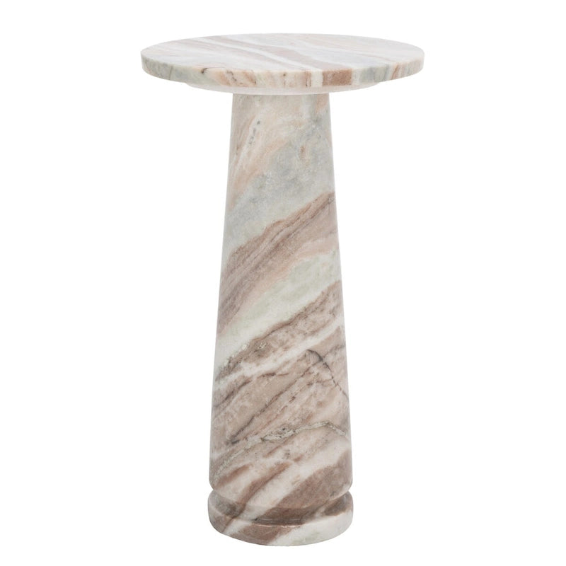 SAFAVIEH Couture Jose runder Marmortisch als Akzenttisch – 10Wx10Dx18H
