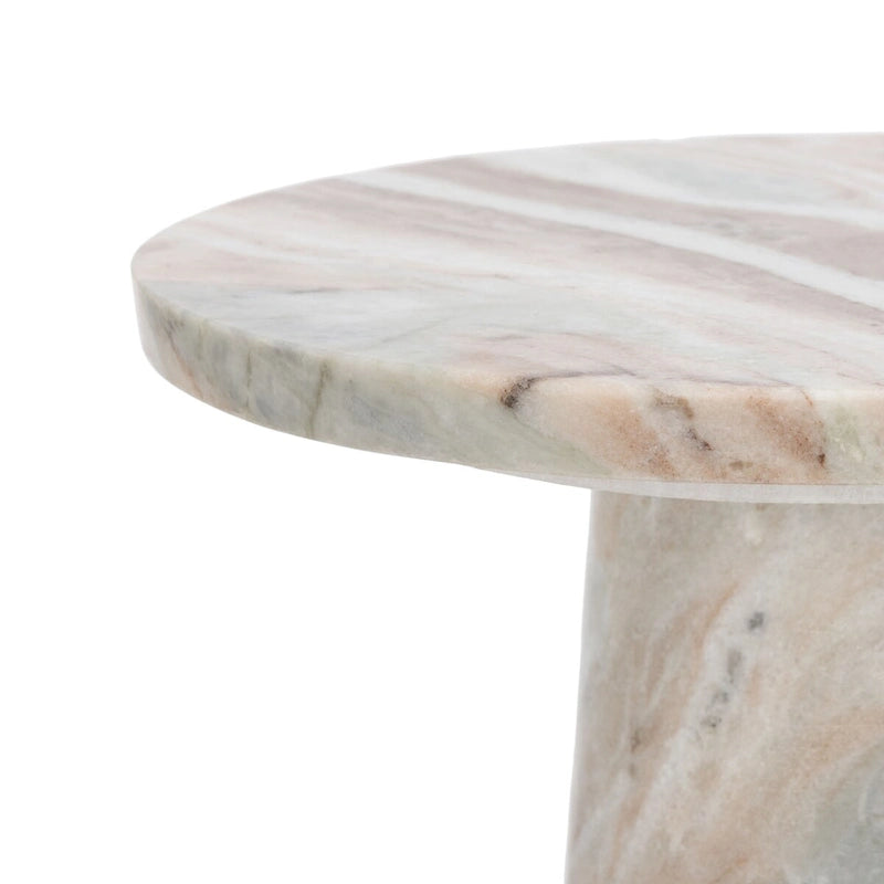 SAFAVIEH Couture Jose runder Marmortisch als Akzenttisch – 10Wx10Dx18H
