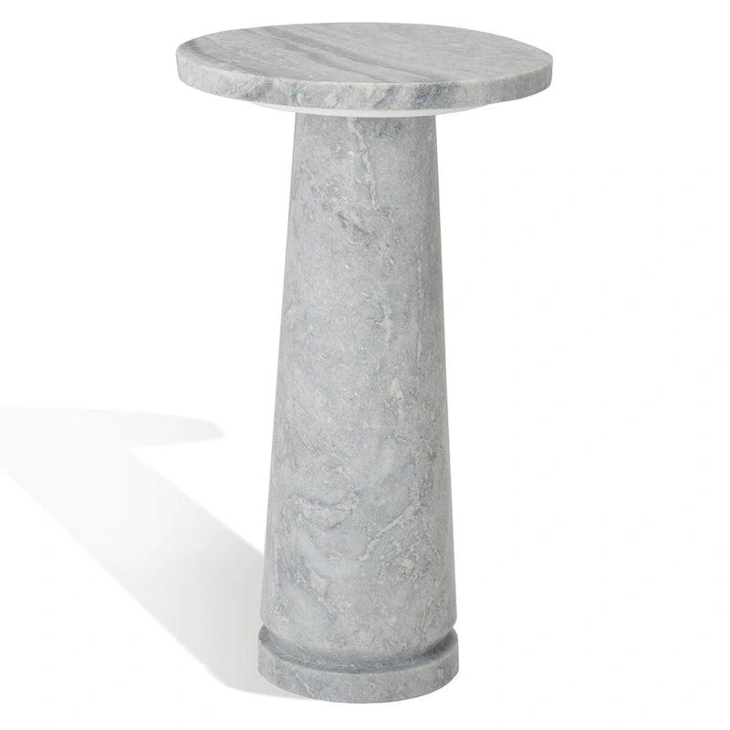 SAFAVIEH Couture Jose runder Marmortisch als Akzenttisch – 10Wx10Dx18H