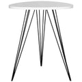 Tavolino laterale laccato bianco/nero SAFAVIEH Luann - 19.6 x 19.6 x 23.6 - 20Wx20Dx24H