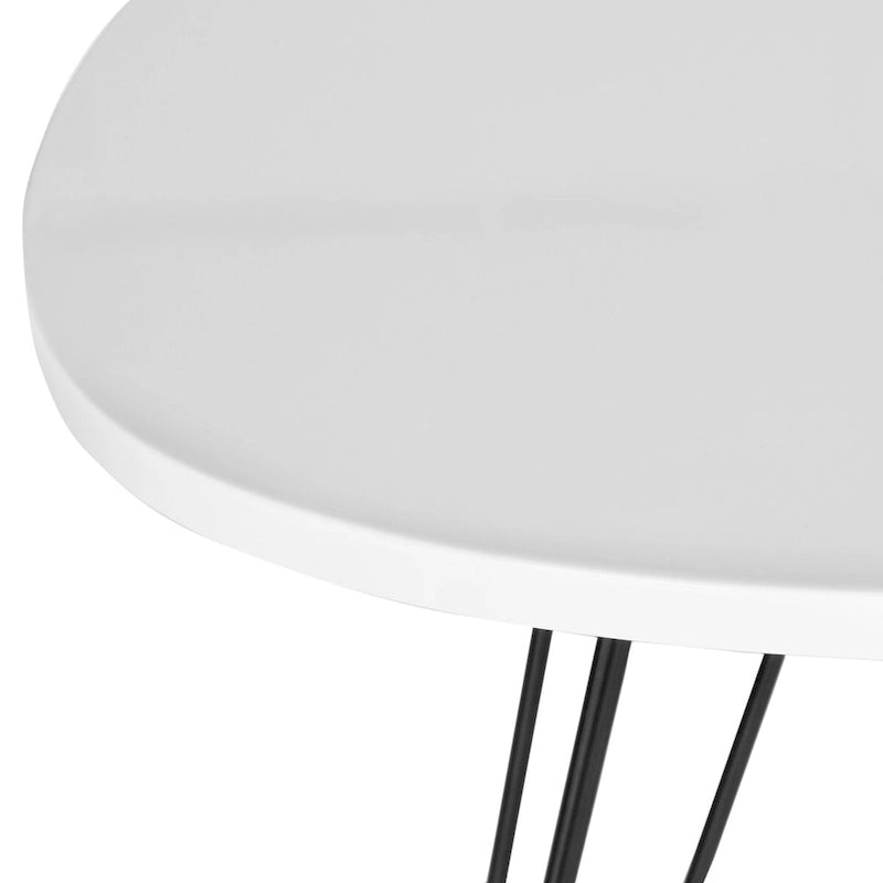 Tavolino laterale laccato bianco/nero SAFAVIEH Luann - 19.6 x 19.6 x 23.6 - 20Wx20Dx24H