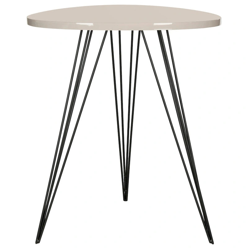 Tavolino laterale laccato bianco/nero SAFAVIEH Luann - 19.6 x 19.6 x 23.6 - 20Wx20Dx24H