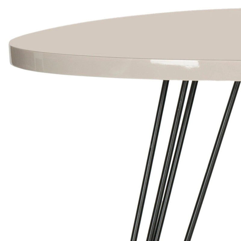 Tavolino laterale laccato bianco/nero SAFAVIEH Luann - 19.6 x 19.6 x 23.6 - 20Wx20Dx24H