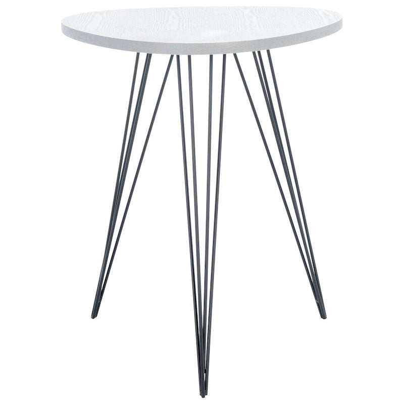 Tavolino laterale laccato bianco/nero SAFAVIEH Luann - 19.6 x 19.6 x 23.6 - 20Wx20Dx24H