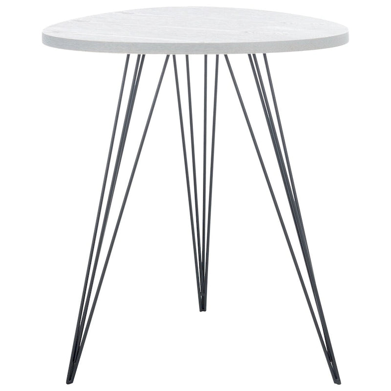 Tavolino laterale laccato bianco/nero SAFAVIEH Luann - 19.6 x 19.6 x 23.6 - 20Wx20Dx24H