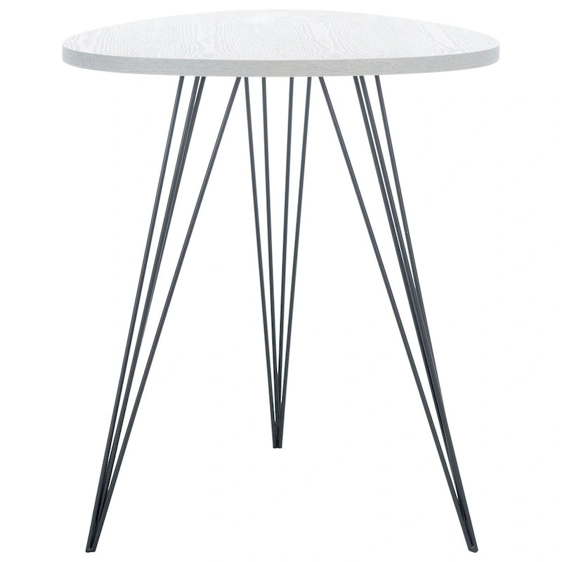 Tavolino laterale laccato bianco/nero SAFAVIEH Luann - 19.6 x 19.6 x 23.6 - 20Wx20Dx24H