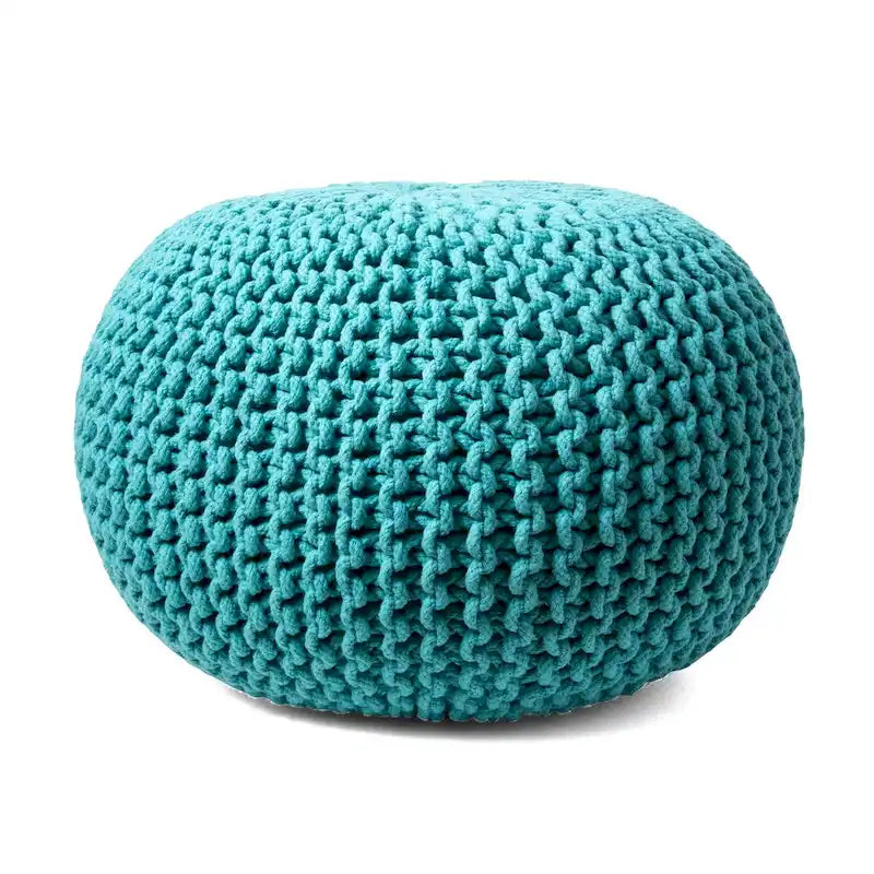 Puf otomano tejido redondo relleno Nuloom Ling