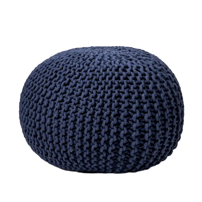 Puf otomano tejido redondo relleno Nuloom Ling