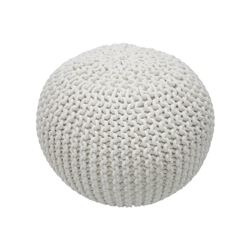 Puf otomano tejido redondo relleno Nuloom Ling