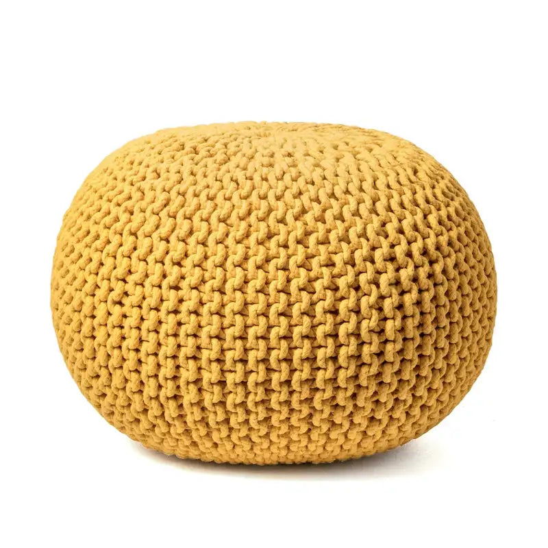 Puf otomano tejido redondo relleno Nuloom Ling