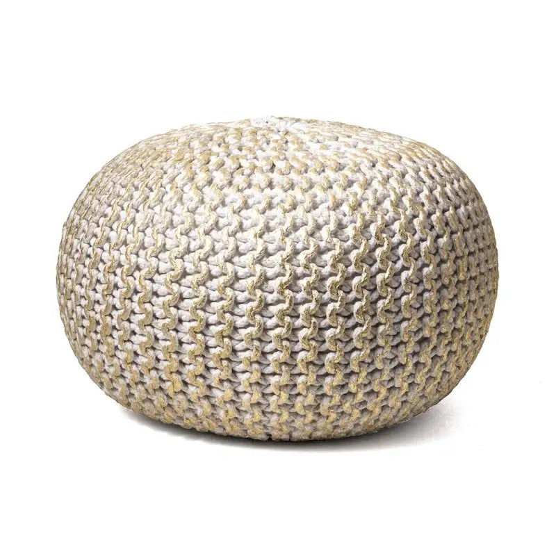Puf otomano tejido redondo relleno Nuloom Ling
