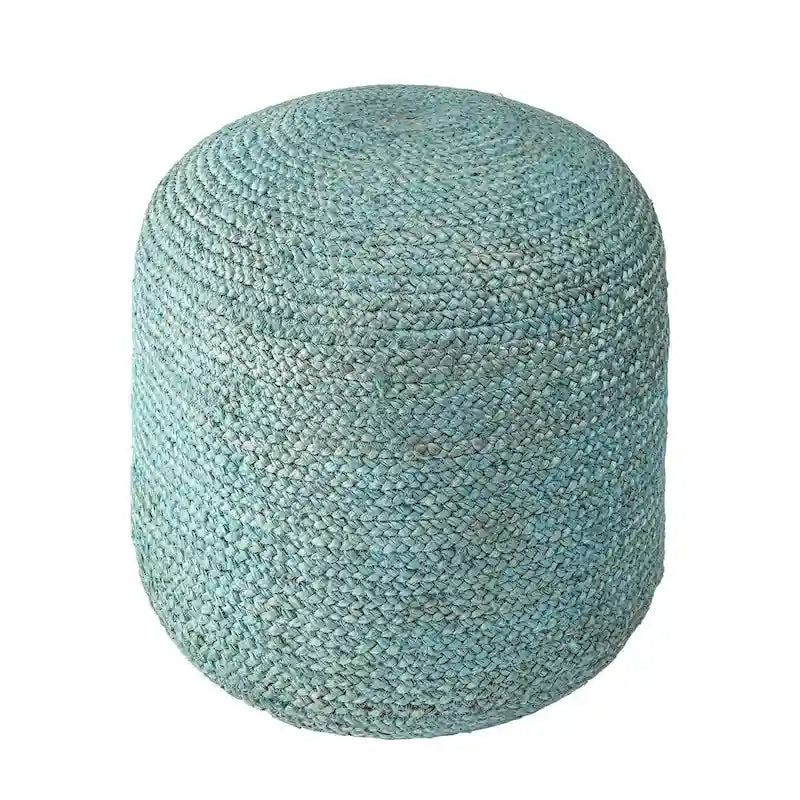 Pouf ottoman tressé en jute naturel Bristol de Nuloom