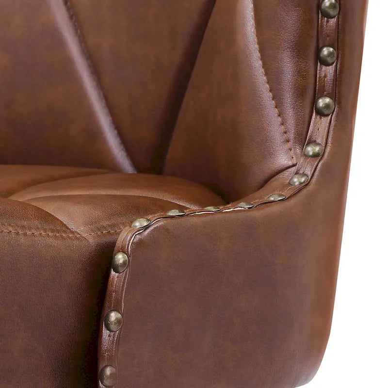 LUE BONA 26-Zoll-Barhocker im modernen Mid-Century-Stil mit Holzgestell, drehbar, Sitz aus Kunstleder und Leinen, 4er-Set