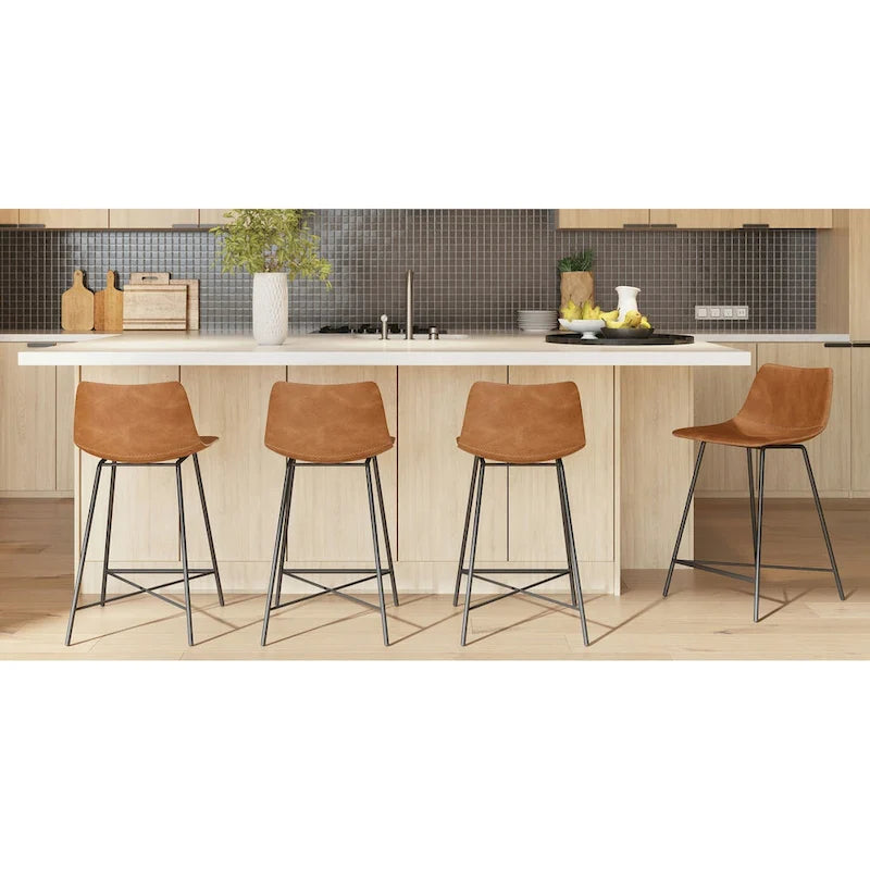 Tabouret de comptoir de 24 pouces Poly & Bark Paxton (lot de 3)