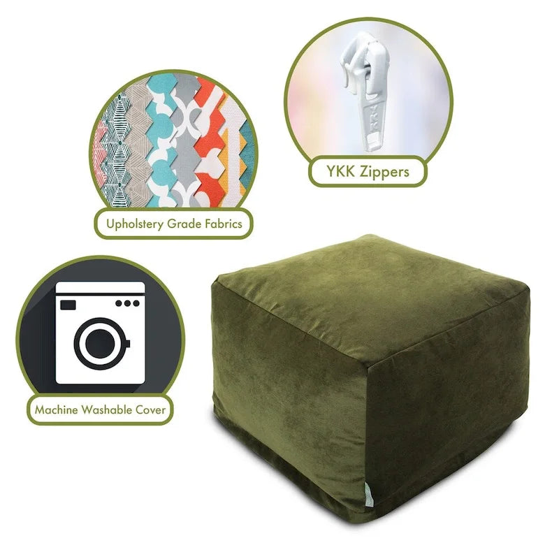 Majestic Home Goods Indoor Villa Samt-Ottomane und Pouf