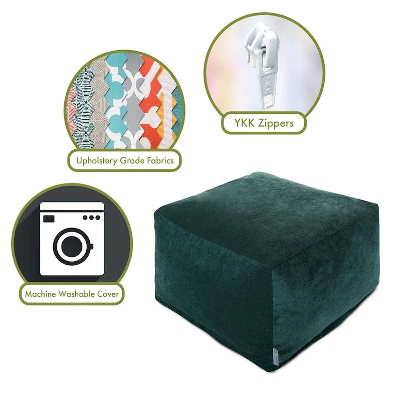 Majestic Home Goods Indoor Villa Samt-Ottomane und Pouf