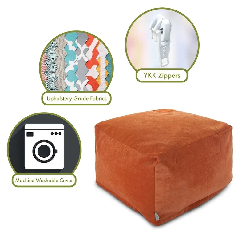 Majestic Home Goods Indoor Villa Samt-Ottomane und Pouf