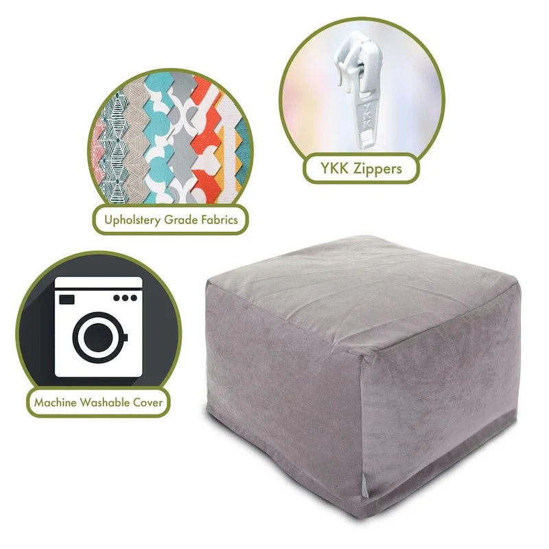 Majestic Home Goods Indoor Villa Samt-Ottomane und Pouf
