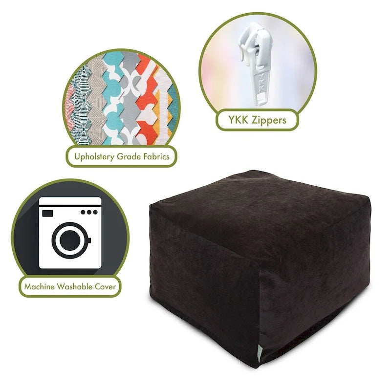 Majestic Home Goods Indoor Villa Samt-Ottomane und Pouf