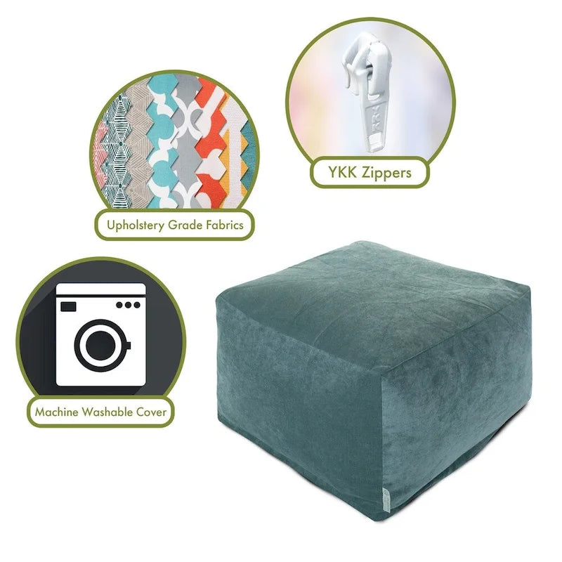 Majestic Home Goods Indoor Villa Samt-Ottomane und Pouf
