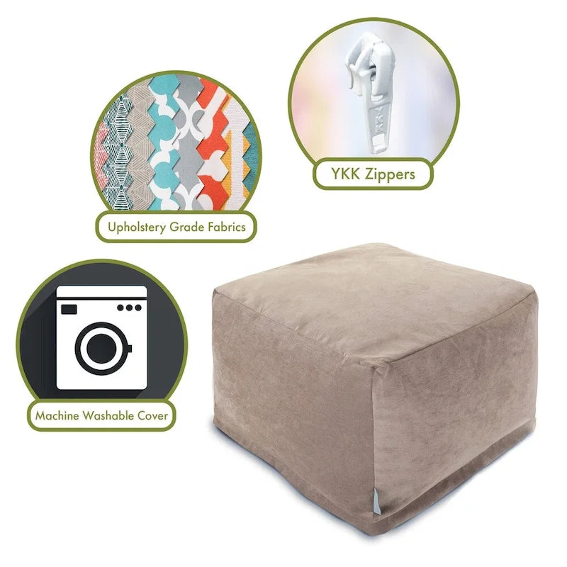Majestic Home Goods Indoor Villa Samt-Ottomane und Pouf