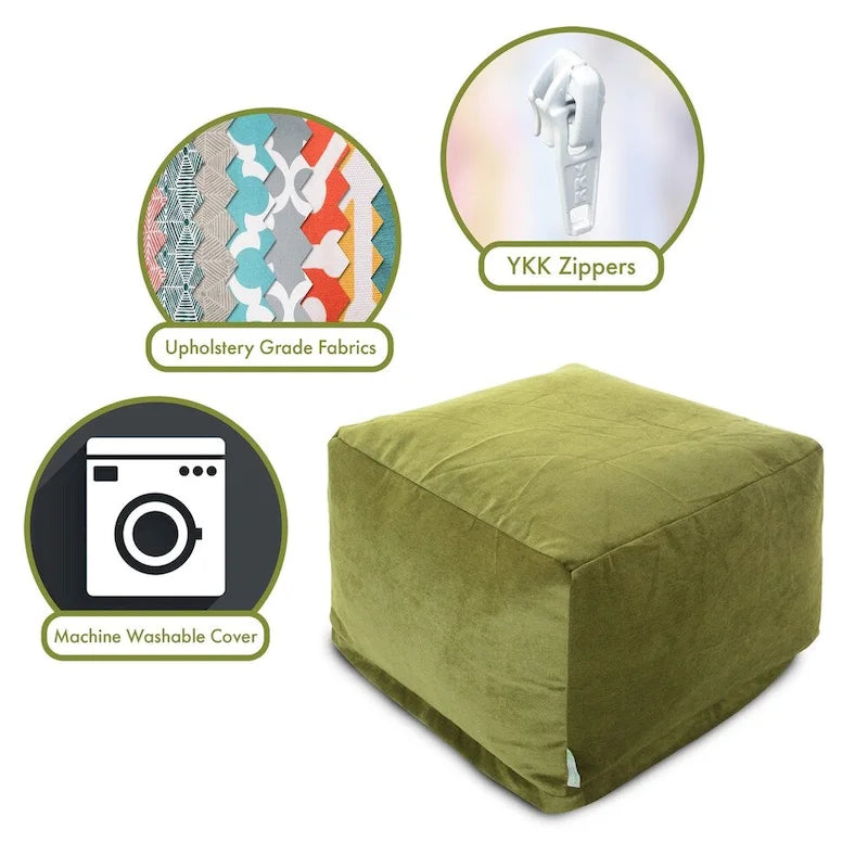 Majestic Home Goods Indoor Villa Samt-Ottomane und Pouf
