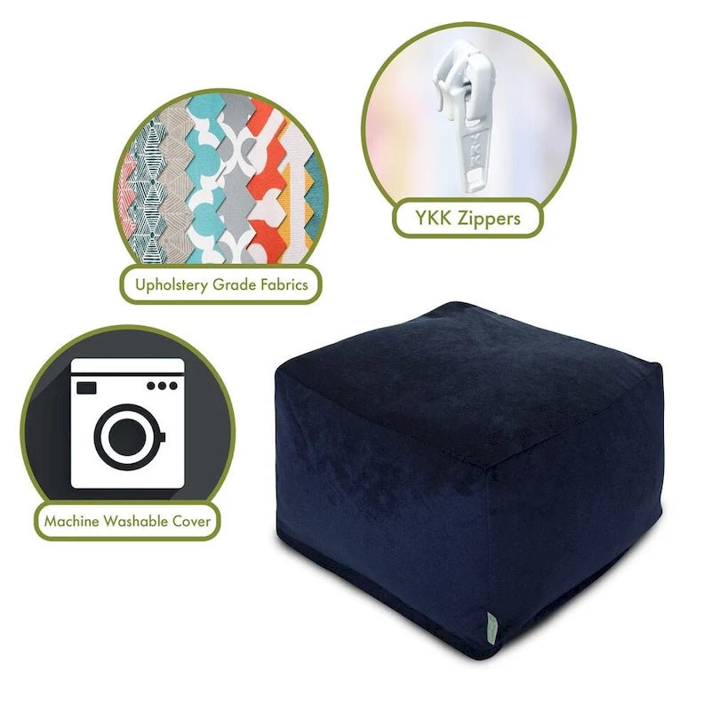 Majestic Home Goods Indoor Villa Samt-Ottomane und Pouf