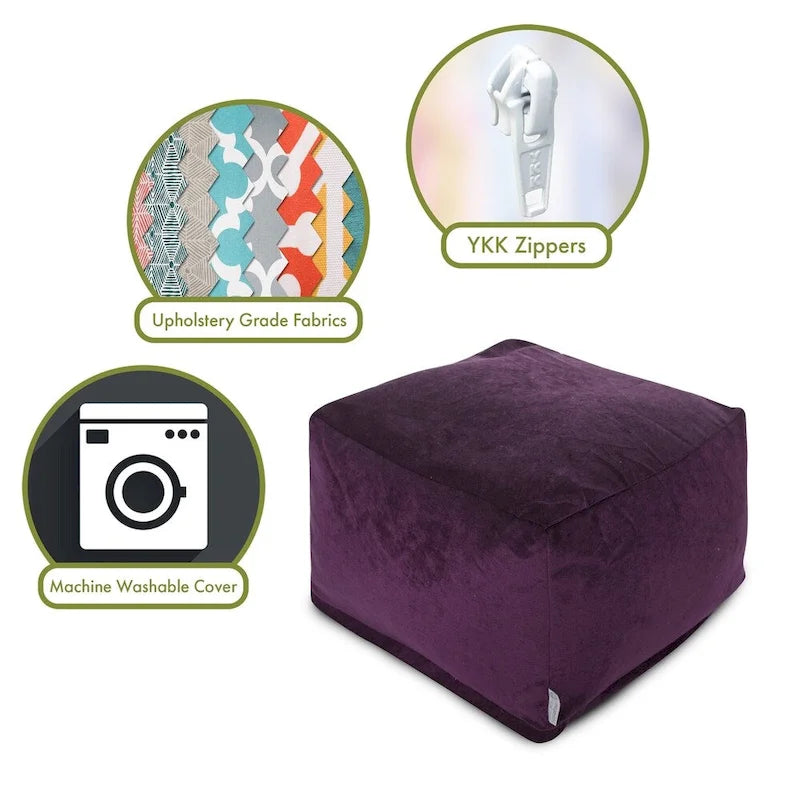 Majestic Home Goods Indoor Villa Samt-Ottomane und Pouf