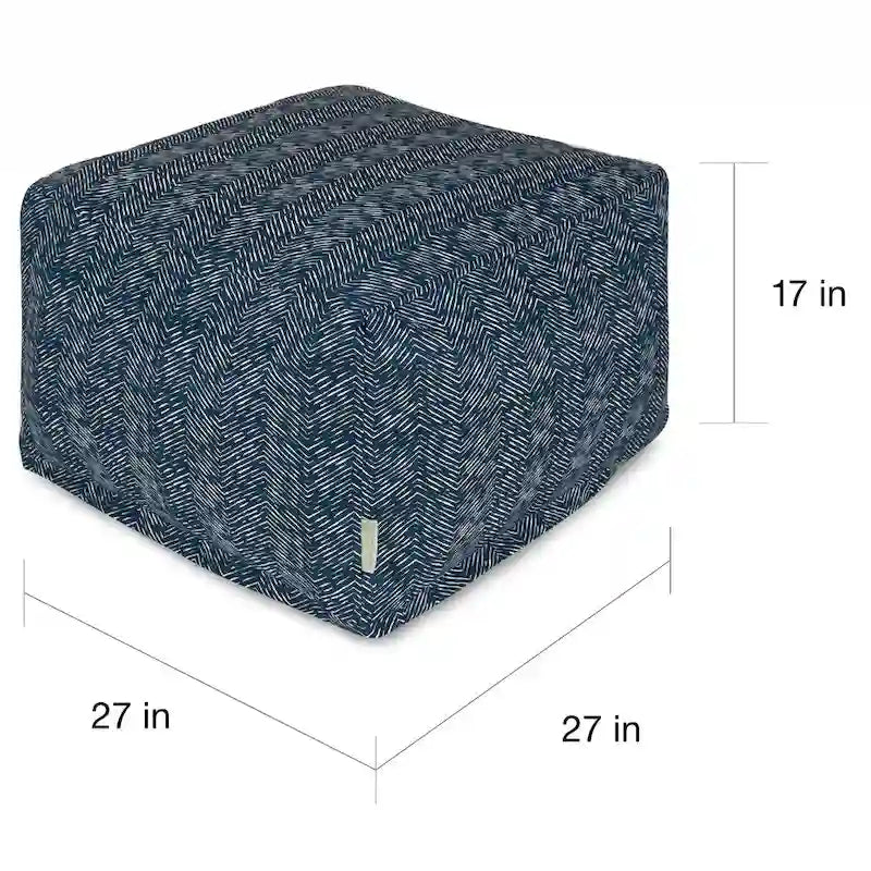 Majestic Home Goods SouthWest beltéri-kültéri puff, 27 in L x 27 in W x 17 in H