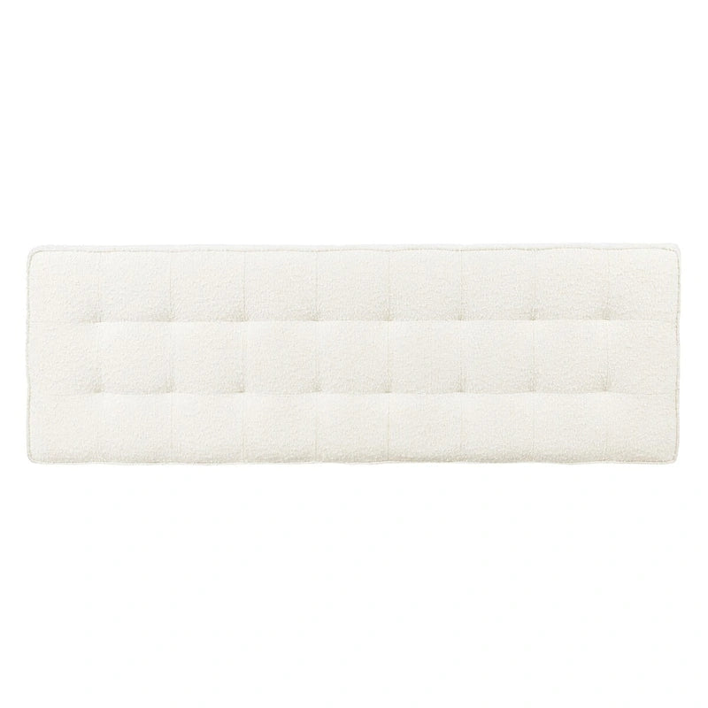 Banc en tissu Luca de Poly & Bark – assise capitonnée avec pieds en bois massif