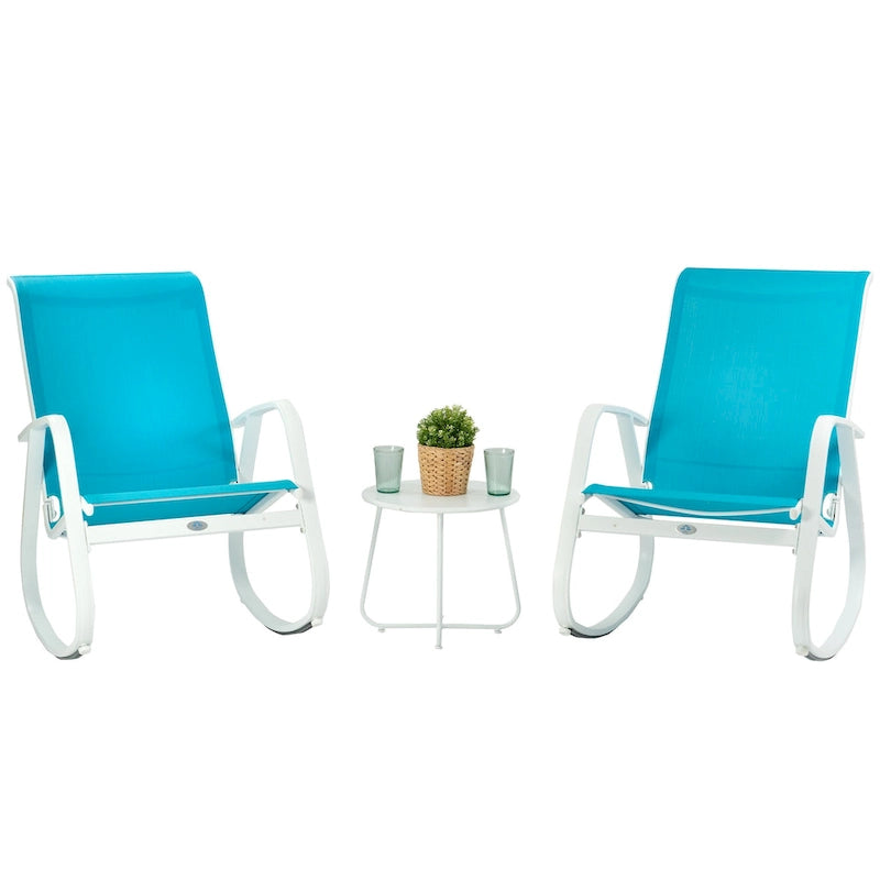 Kozyard moderner Outdoor-Schaukelstuhl mit Sling-Sitz für die Terrasse