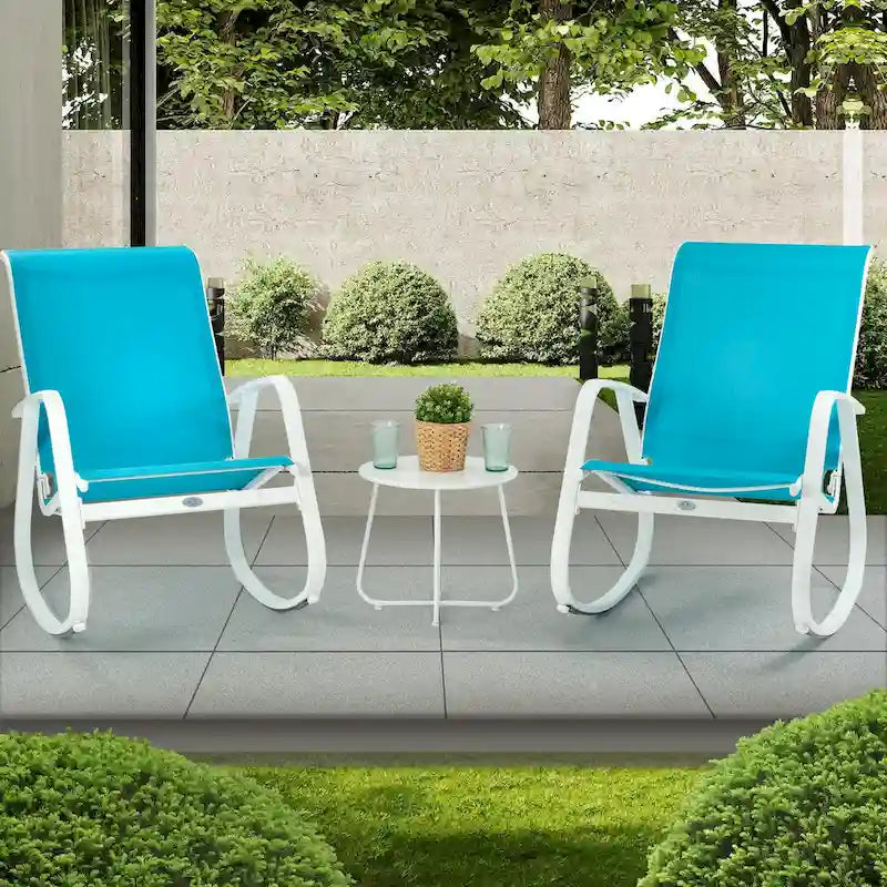 Kozyard moderner Outdoor-Schaukelstuhl mit Sling-Sitz für die Terrasse