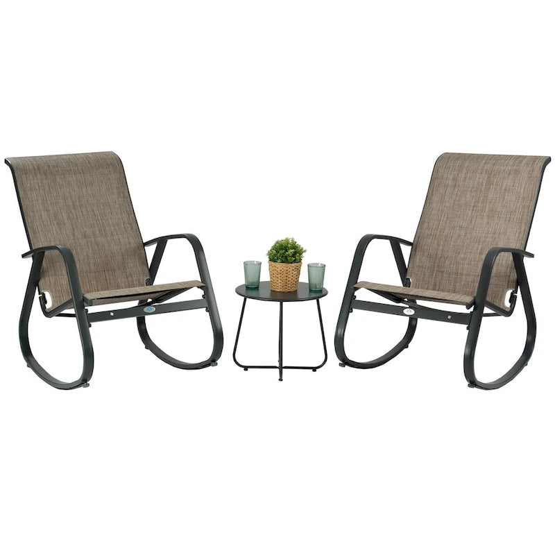 Kozyard moderner Outdoor-Schaukelstuhl mit Sling-Sitz für die Terrasse