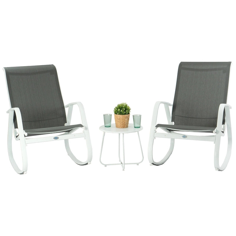 Kozyard moderner Outdoor-Schaukelstuhl mit Sling-Sitz für die Terrasse