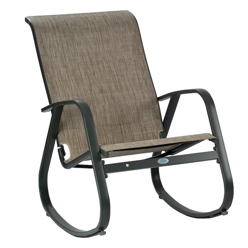 Kozyard moderner Outdoor-Schaukelstuhl mit Sling-Sitz für die Terrasse