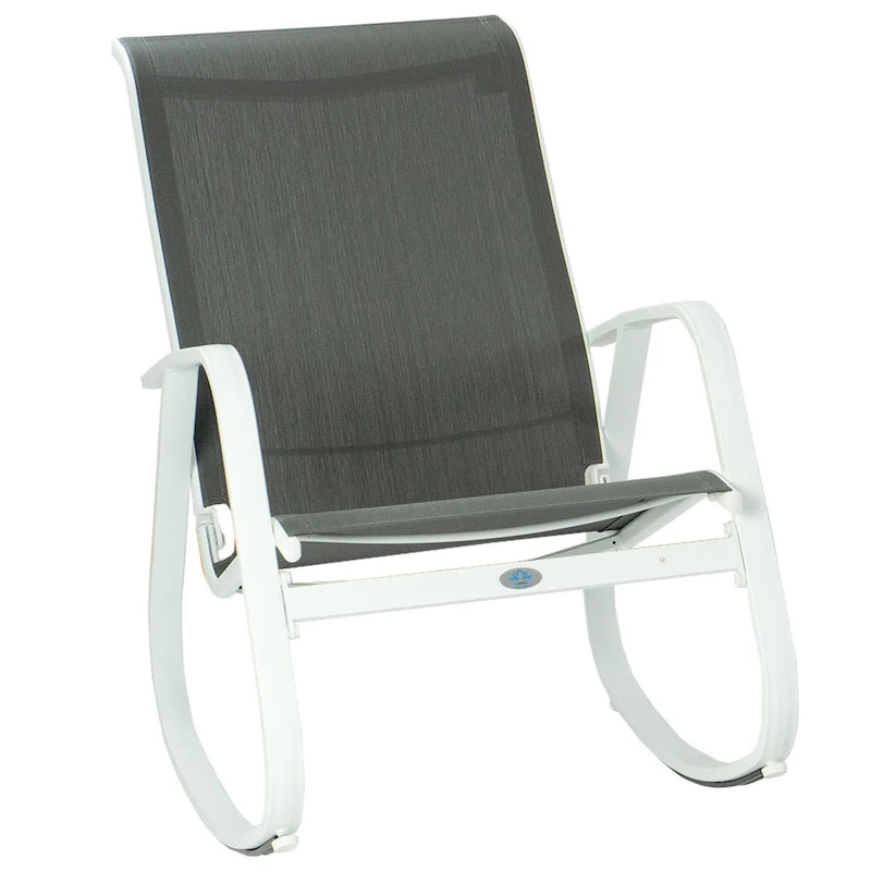 Kozyard moderner Outdoor-Schaukelstuhl mit Sling-Sitz für die Terrasse