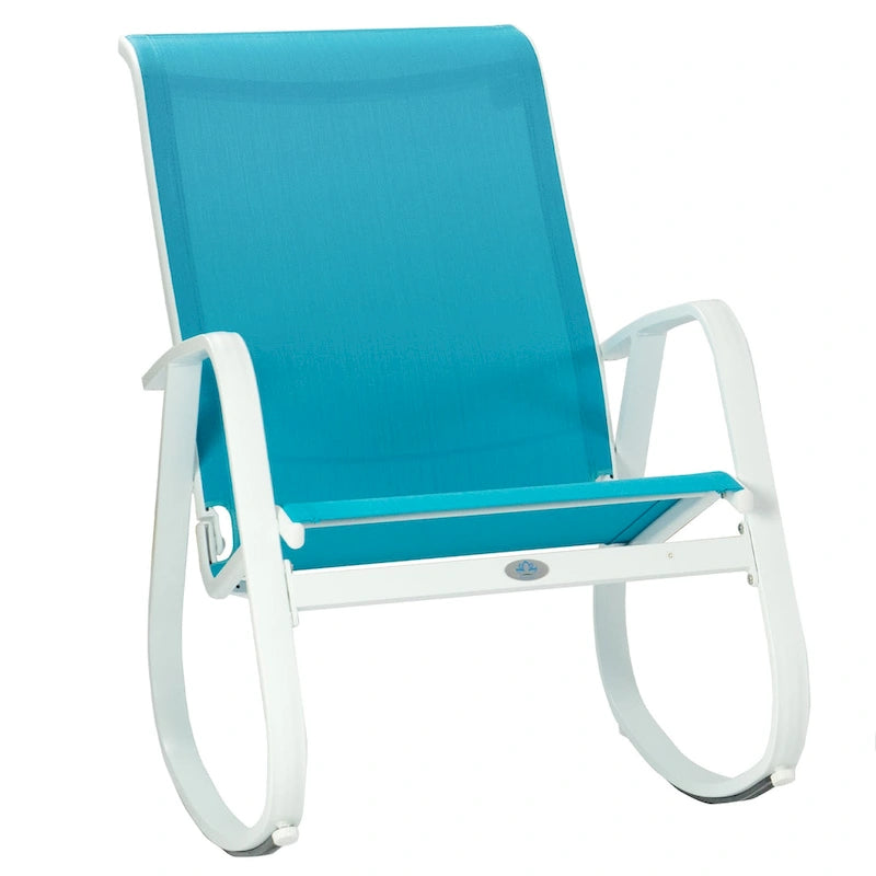 Kozyard moderner Outdoor-Schaukelstuhl mit Sling-Sitz für die Terrasse