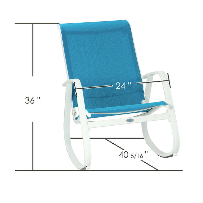Kozyard moderner Outdoor-Schaukelstuhl mit Sling-Sitz für die Terrasse