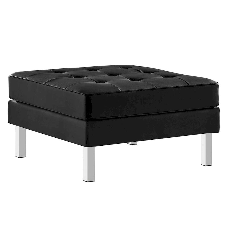 Loft Kapitone Suni Deri Puf