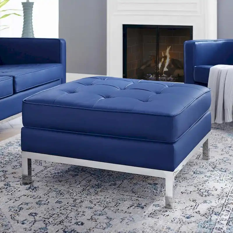 Loft Kapitone Suni Deri Puf
