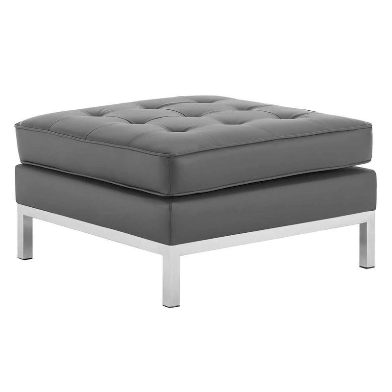 Loft Kapitone Suni Deri Puf